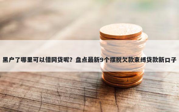 黑户了哪里可以借网贷呢?盘点最新9个摆脱欠款束缚贷款新口子