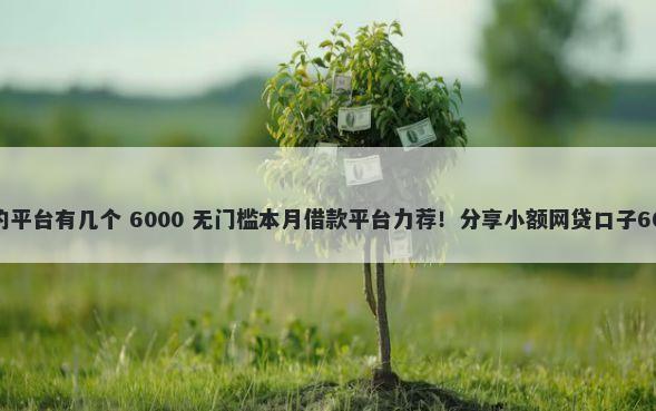 现在可以借钱的平台有几个 6000 无门槛本月借款平台力荐！分享小额网贷口子6000无门槛借款