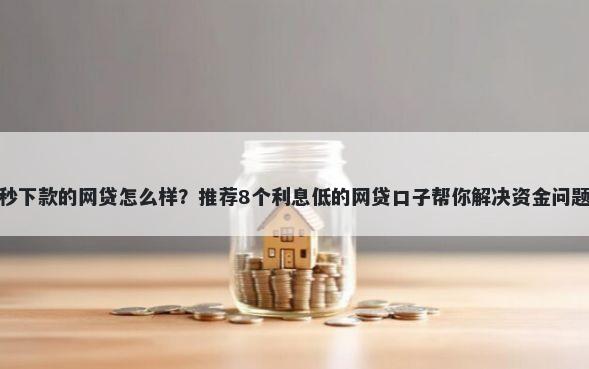 秒下款的网贷怎么样？推荐8个利息低的网贷口子帮你解决资金问题