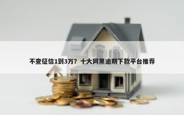 不查征信1到3万？十大网黑逾期下款平台推荐