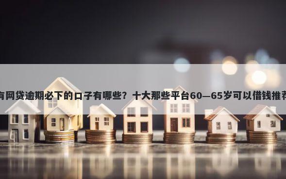 有网贷逾期必下的口子有哪些？十大那些平台60—65岁可以借钱推荐