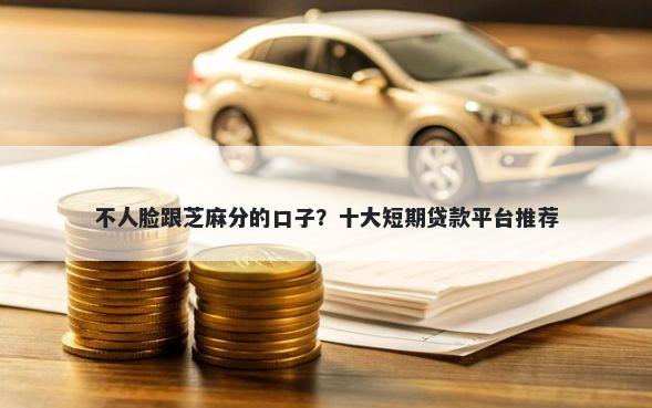 不人脸跟芝麻分的口子?十大短期贷款平台推荐