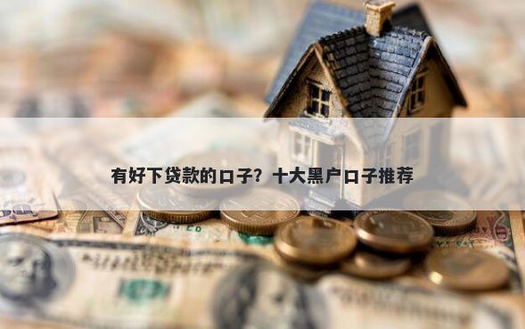 有好下贷款的口子？十大黑户口子推荐