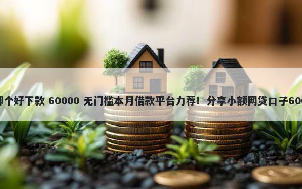 卖家贷款平台哪个好下款 60000 无门槛本月借款平台力荐!分享小额网贷口子60000无门槛借款