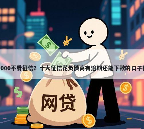 借8000不看征信？十大征信花负债高有逾期还能下款的口子推荐