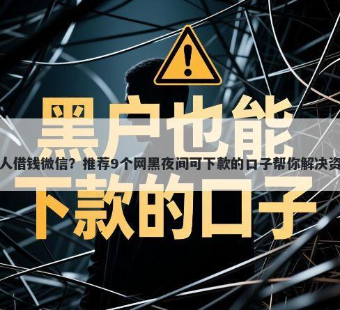 上海个人借钱微信？推荐9个网黑夜间可下款的口子帮你解决资金问题