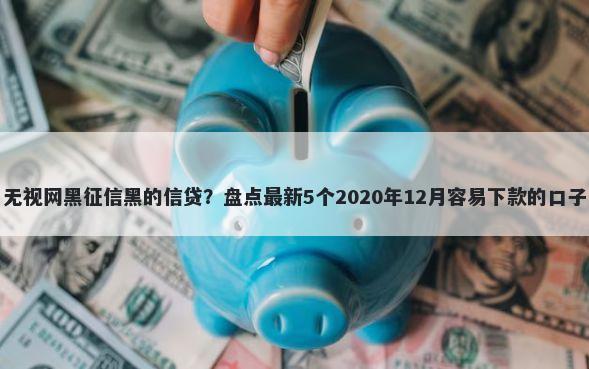 无视网黑征信黑的信贷？盘点最新5个2020年12月容易下款的口子
