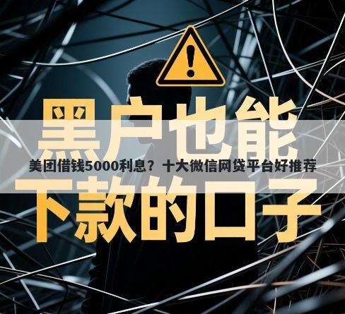 美团借钱5000利息？十大微信网贷平台好推荐