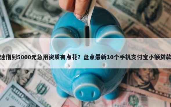 怎样快速借到5000元急用资质有点花？盘点最新10个手机支付宝小额贷款的软件