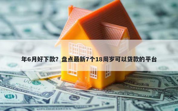 年6月好下款？盘点最新7个18周岁可以贷款的平台