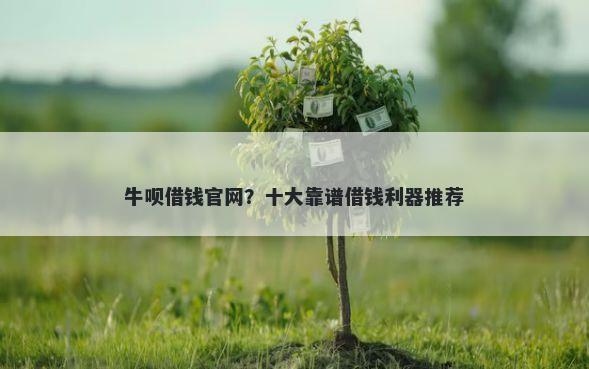 牛呗借钱官网？十大靠谱借钱利器推荐