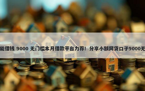 微信哪里能借钱 9000 无门槛本月借款平台力荐！分享小额网贷口子9000无门槛借款