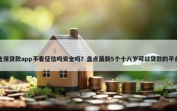 社保贷款app不看征信吗安全吗？盘点最新5个十八岁可以贷款的平台