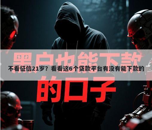 不看征信21岁？看看这6个贷款平台有没有能下款的