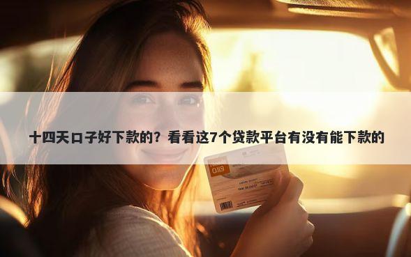 十四天口子好下款的？看看这7个贷款平台有没有能下款的