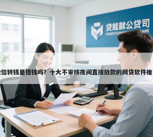 微信转钱是借钱吗？十大不审核夜间直接放款的网贷软件推荐