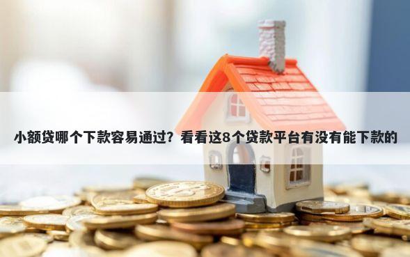 小额贷哪个下款容易通过？看看这8个贷款平台有没有能下款的