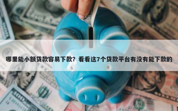 哪里能小额贷款容易下款？看看这7个贷款平台有没有能下款的