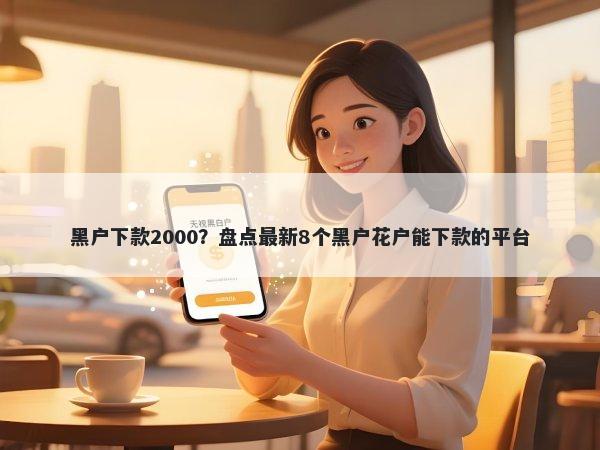 黑户下款2000？盘点最新8个黑户花户能下款的平台