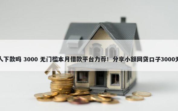 好掌柜有人下款吗 3000 无门槛本月借款平台力荐！分享小额网贷口子3000无门槛借款