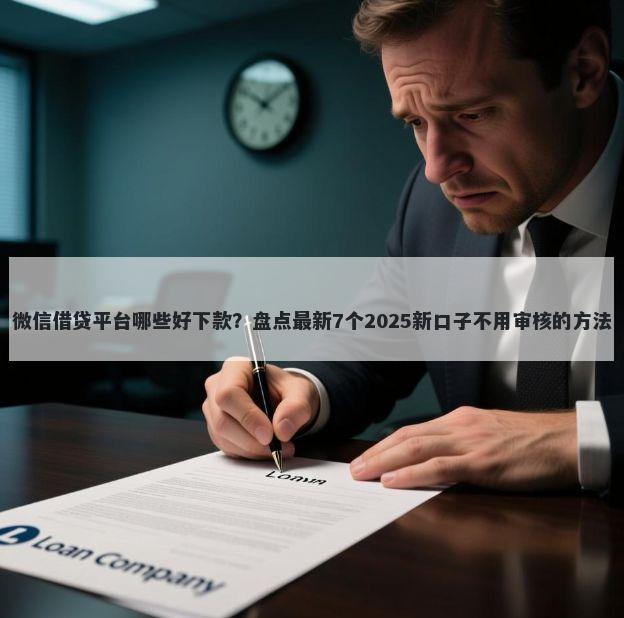 微信借贷平台哪些好下款？盘点最新7个2025新口子不用审核的方法